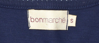 Bonmarche Women's Blue Embroidered Tank Top S