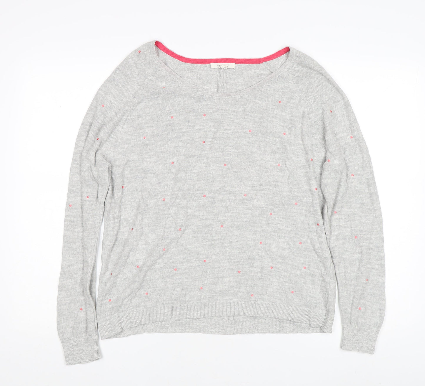 Waste Stuff Women’s Grey Pullover Size 12 Cotton Linen