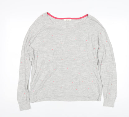 Waste Stuff Women’s Grey Pullover Size 12 Cotton Linen