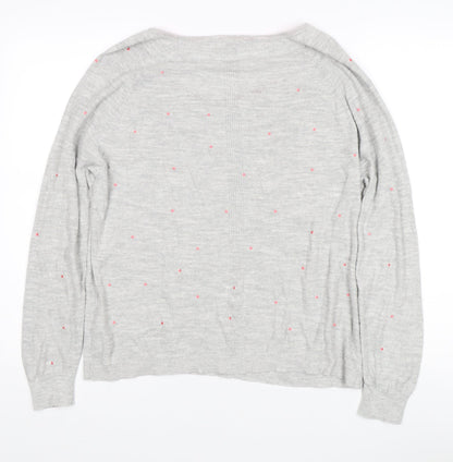 Waste Stuff Women’s Grey Pullover Size 12 Cotton Linen
