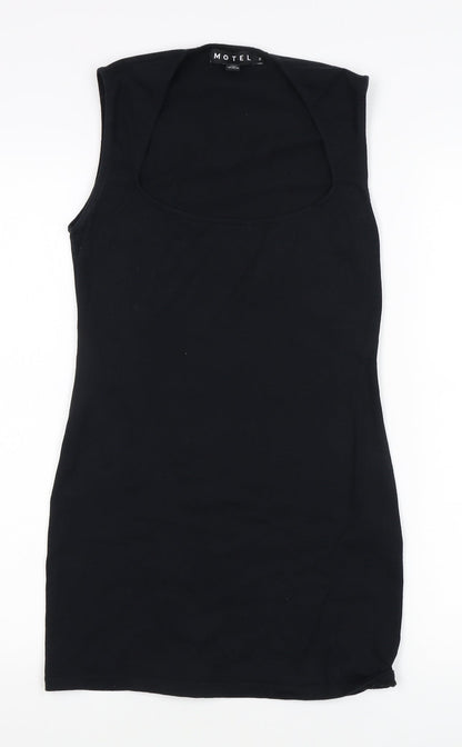 Motel Women's Black Bodycon Dress, Size S, Stretchy