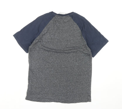 TOG24 Men's Blue Medium Colourblock T-Shirt