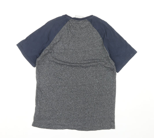 TOG24 Men's Blue Medium Colourblock T-Shirt