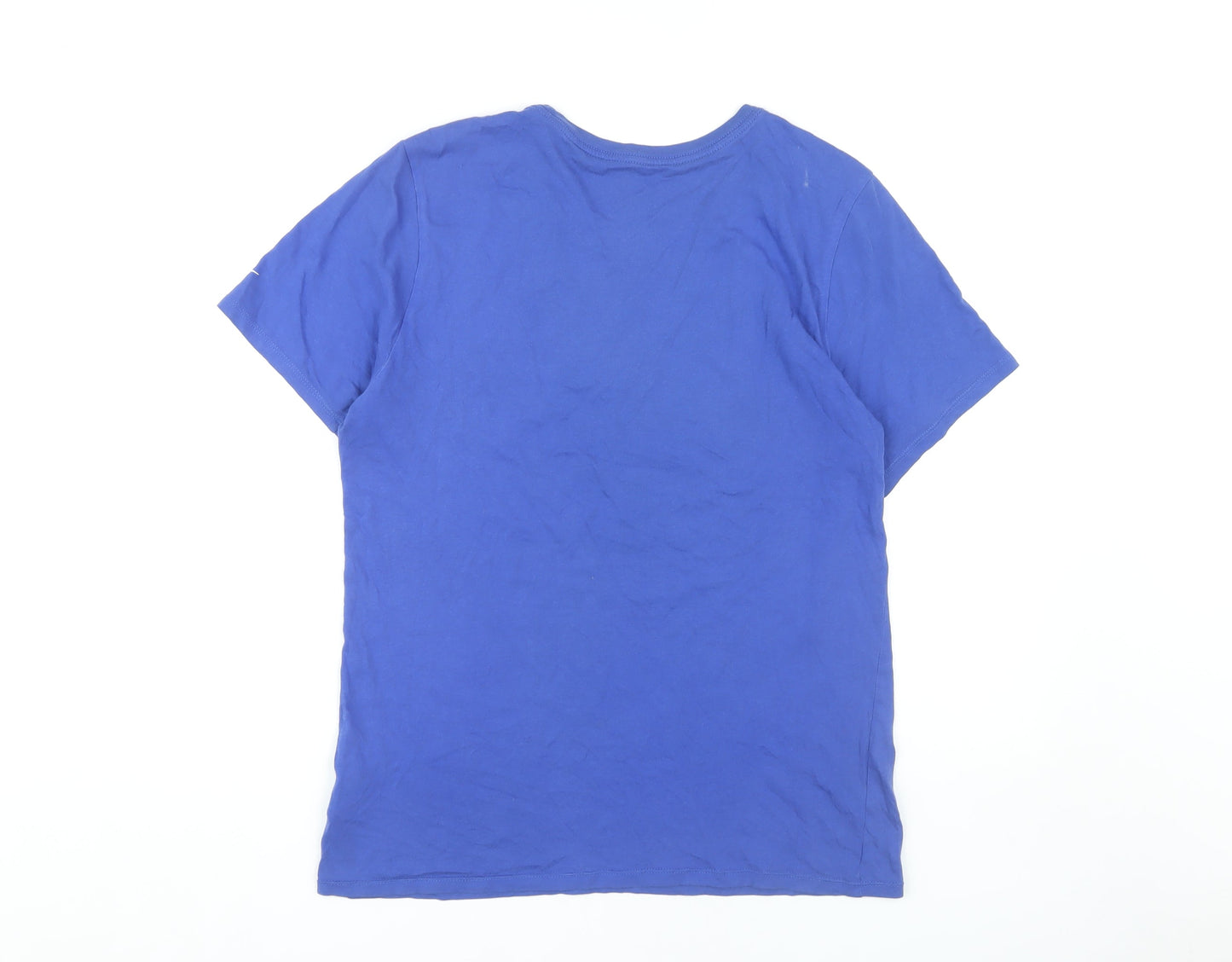 Nike Men's Blue Athletic Fit Graphic T-Shirt M