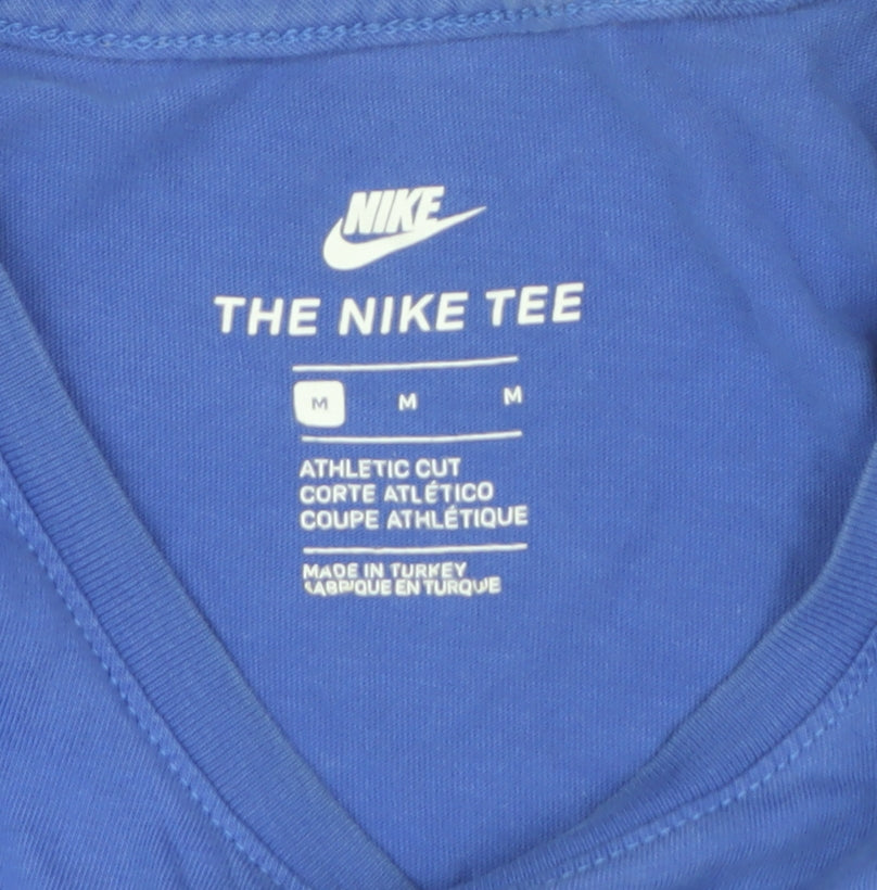 Nike Men's Blue Athletic Fit Graphic T-Shirt M