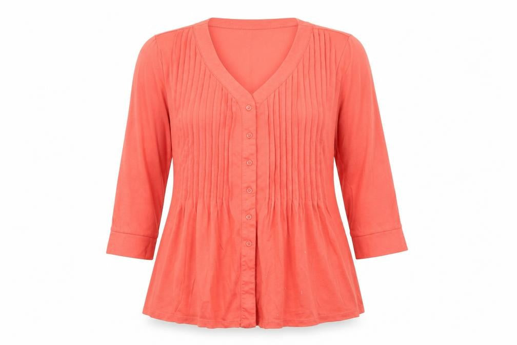 Womens UK Size 12 Cotton Traders Orange  Blouse