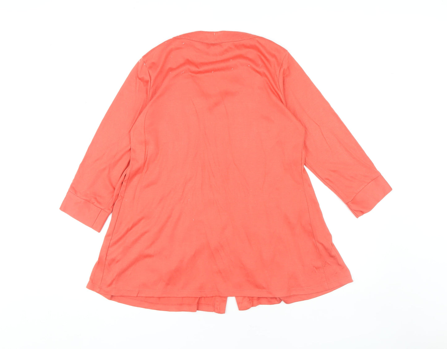 Cotton Traders Women's Orange Blouse, Size 12, V-Neck