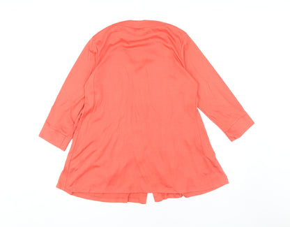 Cotton Traders Women's Orange Blouse, Size 12, V-Neck