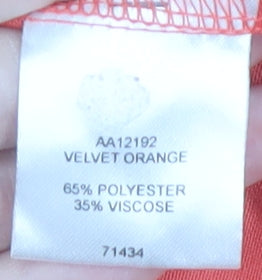 Cotton Traders Women's Orange Blouse, Size 12, V-Neck