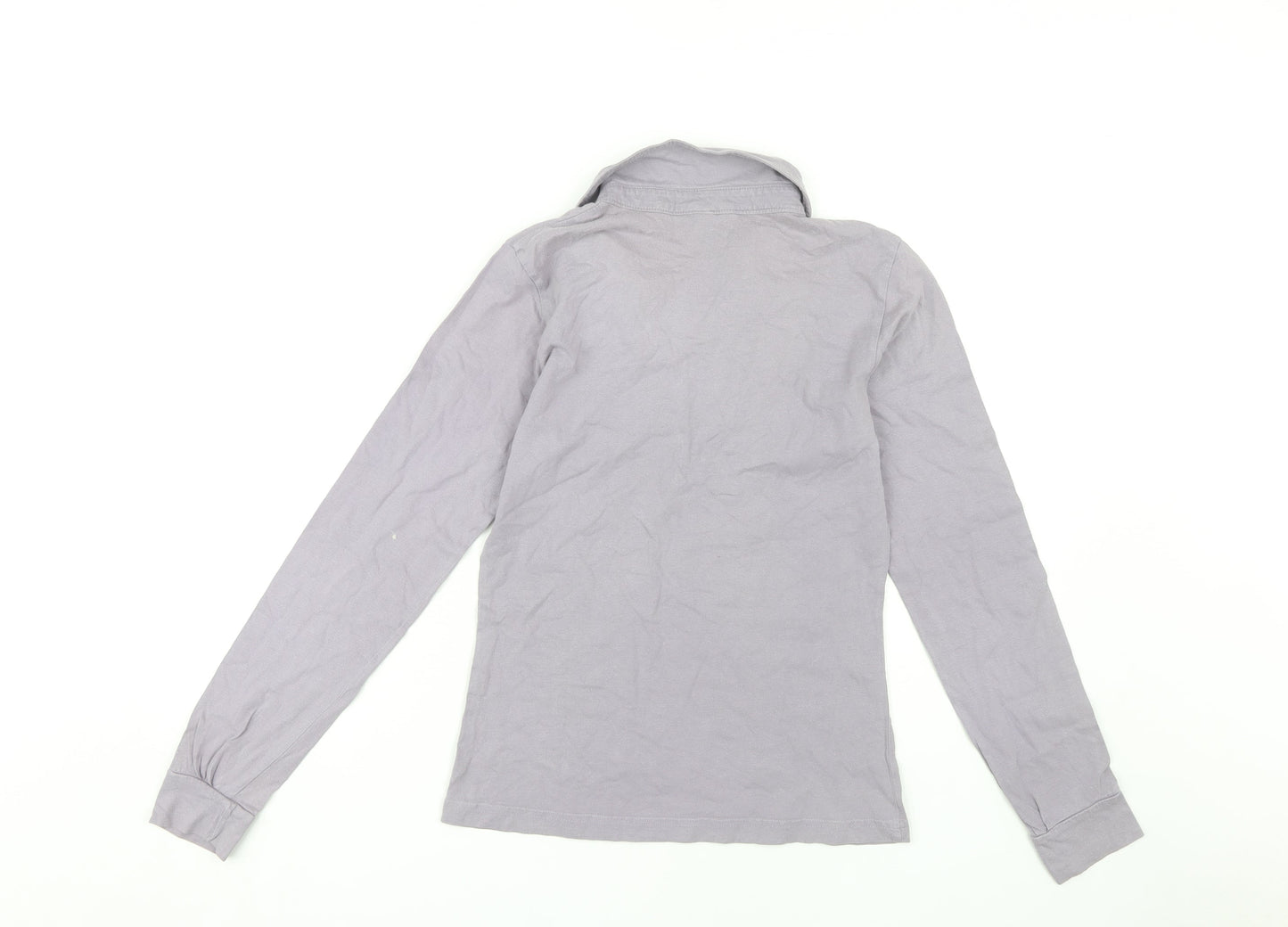Womens UK Size 10 People Tree Grey  Polo