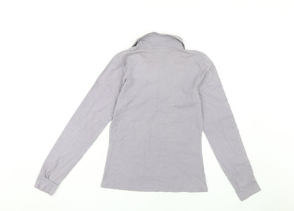 Womens UK Size 10 People Tree Grey  Polo