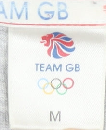 Team GB Men's Grey Medium T-Shirt, Sports Logo Design