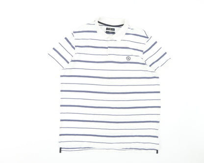 Henri Lloyd Men's XL Striped White Polo Shirt