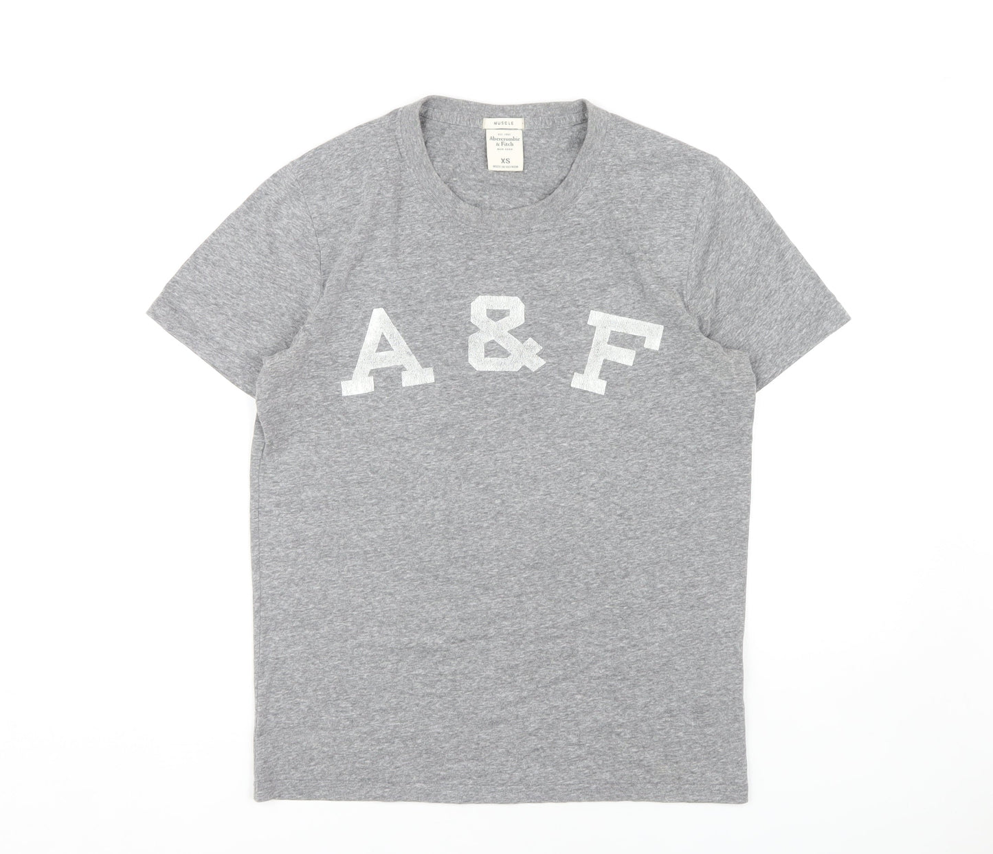Abercrombie & Fitch Men's Grey T-Shirt XS Athletic Fit