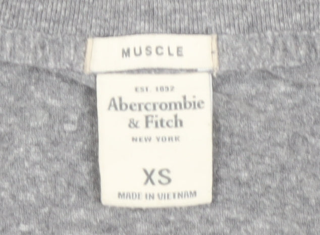 Abercrombie & Fitch Men's Grey T-Shirt XS Athletic Fit