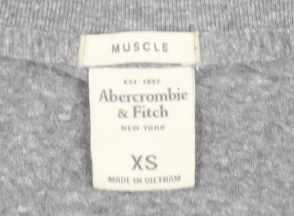 Abercrombie & Fitch Men's Grey T-Shirt XS Athletic Fit