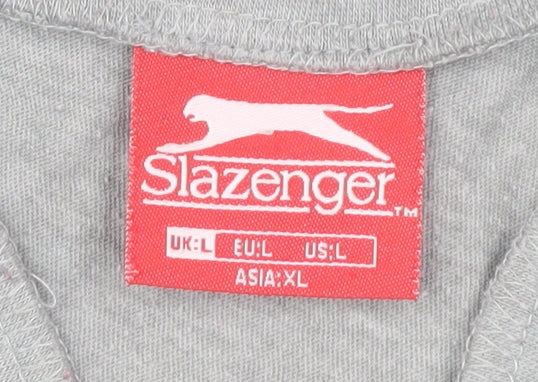 Slazenger Men's Grey Sleeveless T-Shirt - Size L