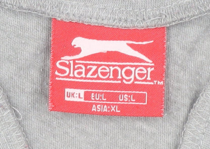 Slazenger Men's Grey Sleeveless T-Shirt - Size L