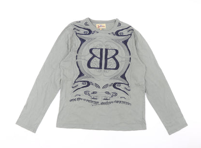 Joe Browns Grey Unisex Long Sleeve T-Shirt M
