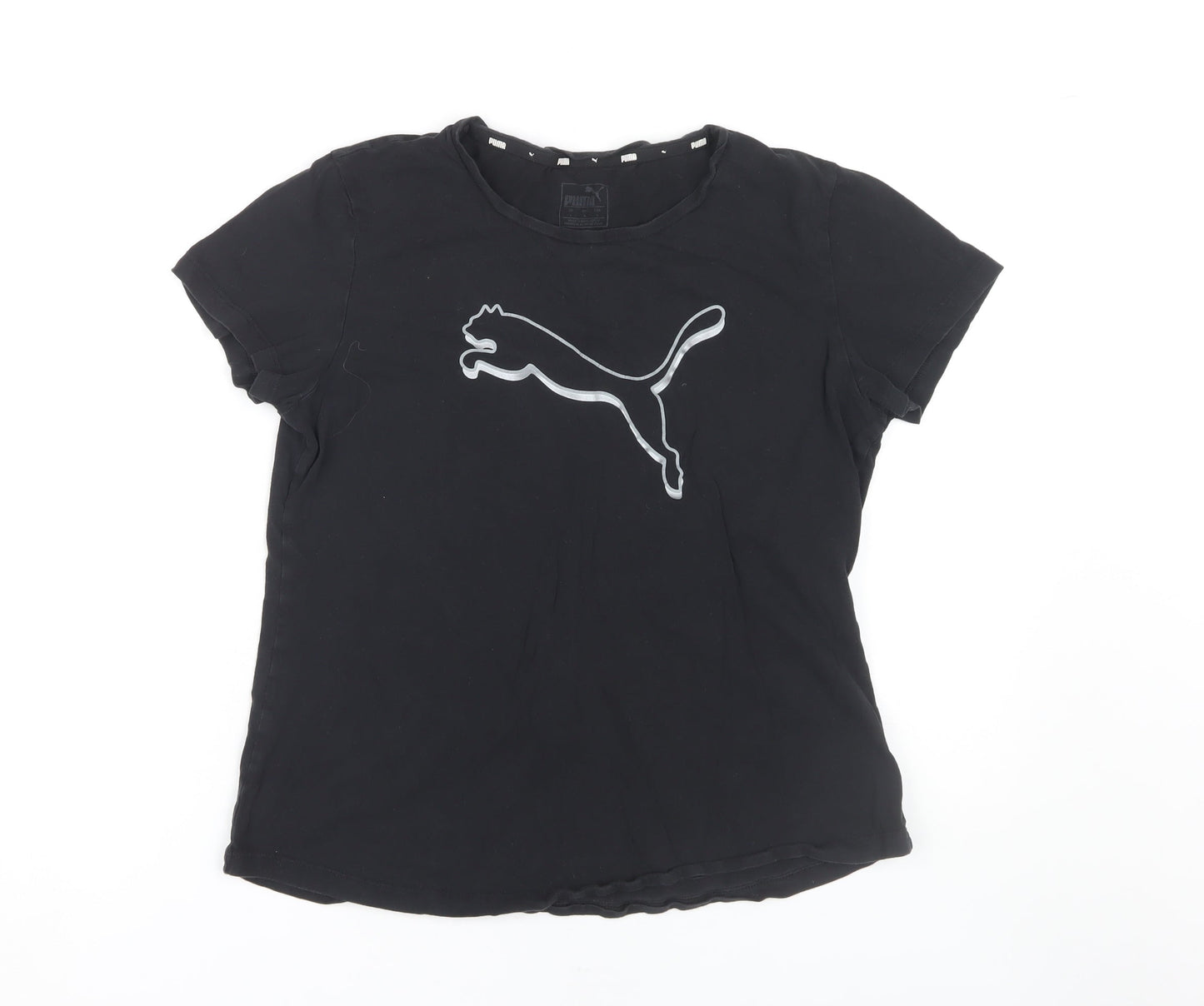 Puma Unisex Kids Black Basic T-Shirt - L