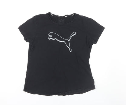 Puma Unisex Kids Black Basic T-Shirt - L