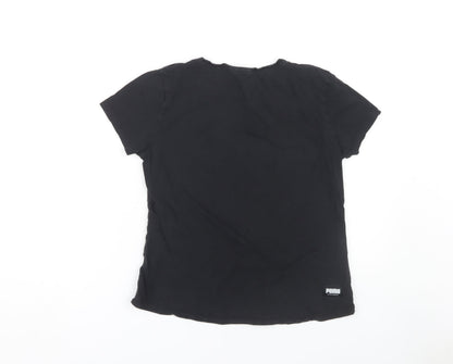 Puma Unisex Kids Black Basic T-Shirt - L