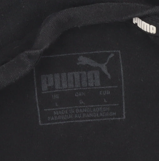 Puma Unisex Kids Black Basic T-Shirt - L
