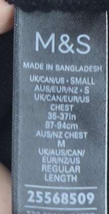 Marks and Spencer Men's Black Polo Shirt S