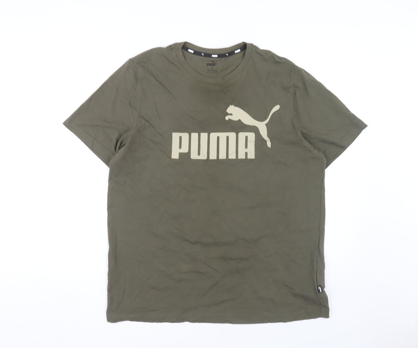 Puma Men's Green T-Shirt, L - Comfortable & Stylish