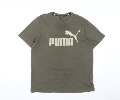 Puma Men's Green T-Shirt, L - Comfortable & Stylish