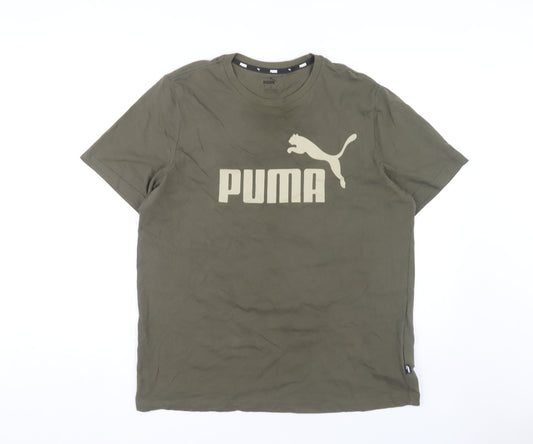 Puma Men's Green T-Shirt, L - Comfortable & Stylish