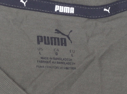 Puma Men's Green T-Shirt, L - Comfortable & Stylish