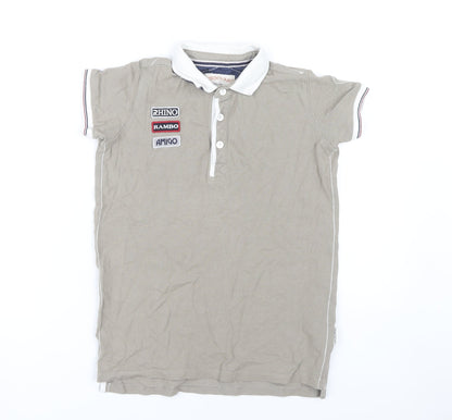 Horseware Ireland Girls Beige Polo Shirt 11-12 Years Logo