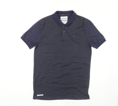 Lambretta Men's Blue Polo Shirt - Small, Collared