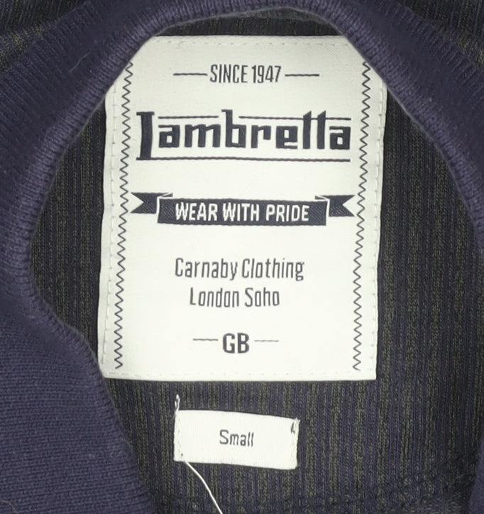 Lambretta Men's Blue Polo Shirt - Small, Collared