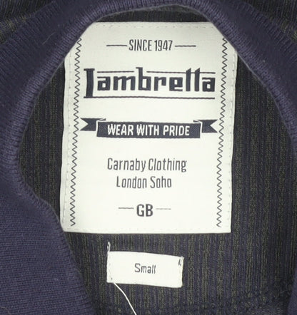 Lambretta Men's Blue Polo Shirt - Small, Collared