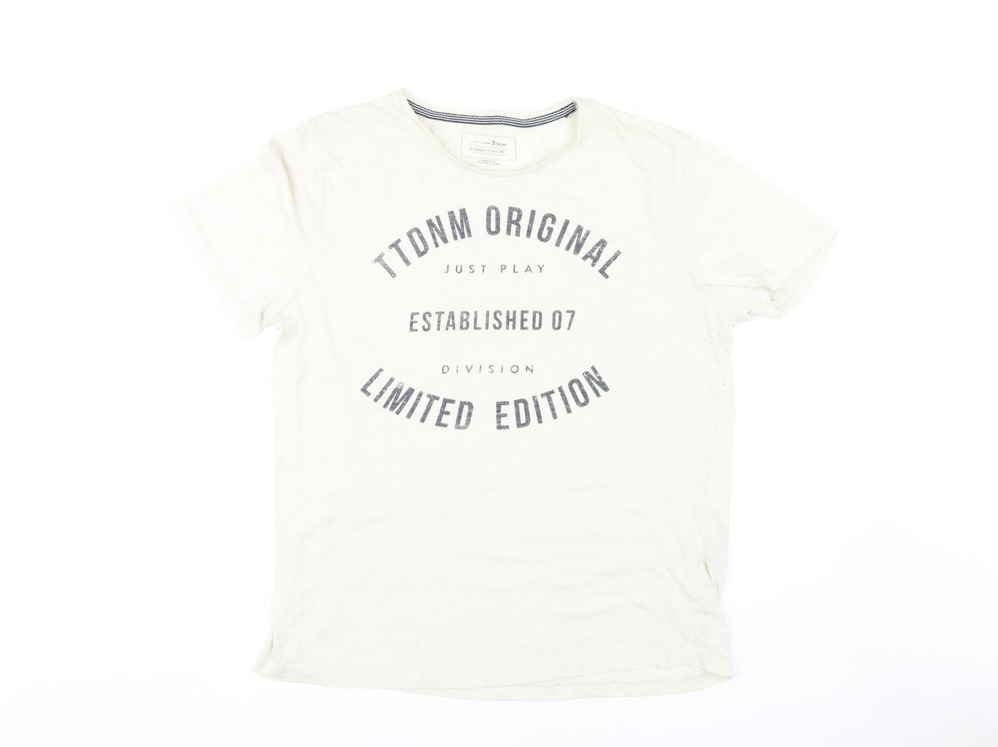 Tom Tailor Men's XL White Limited Edition T-Shirt