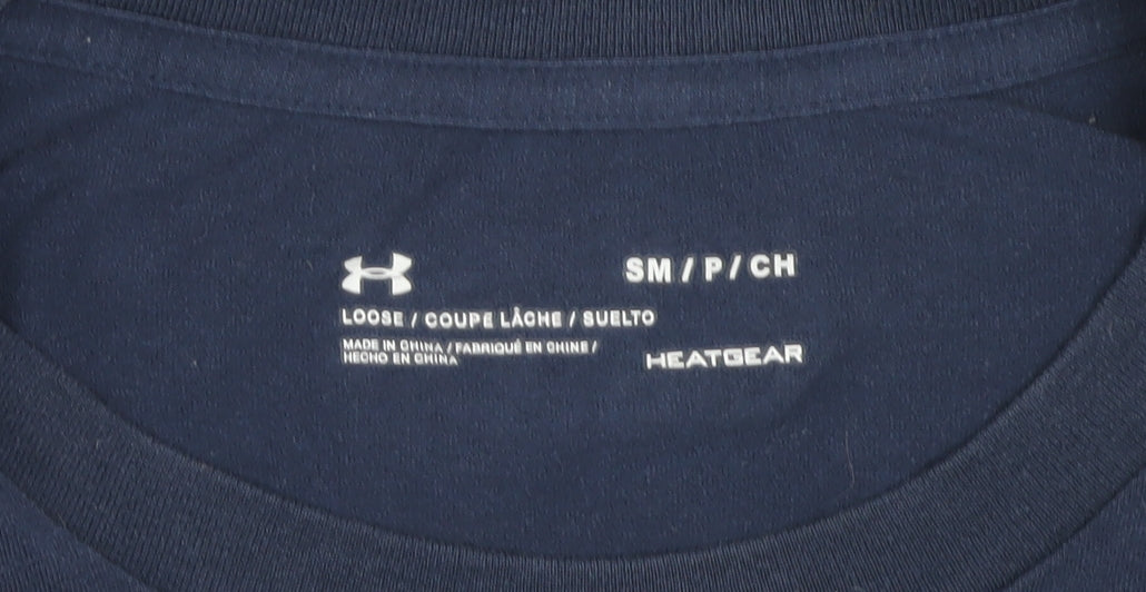 Mens UK Size S Under armour Blue  T-Shirt