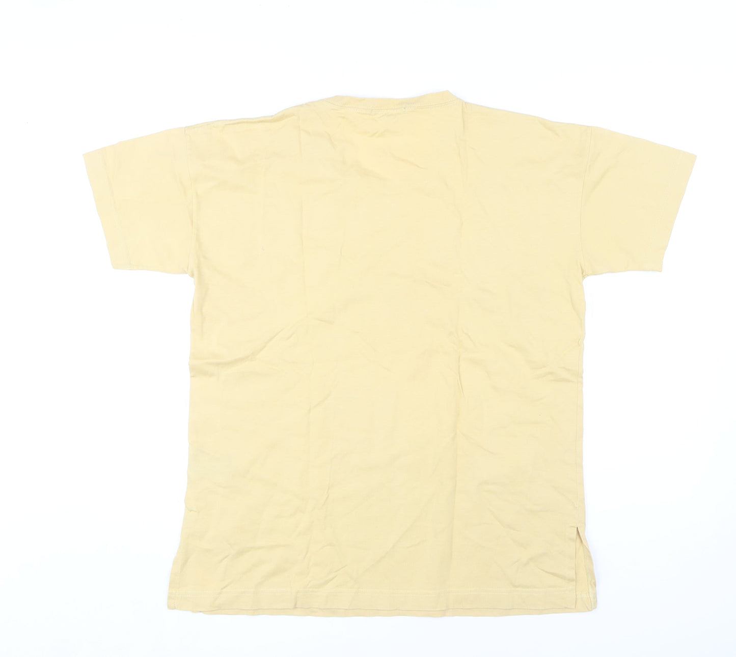 Womens UK Size 14 Racing Green Beige Basic T-Shirt