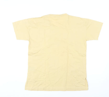 Womens UK Size 14 Racing Green Beige Basic T-Shirt