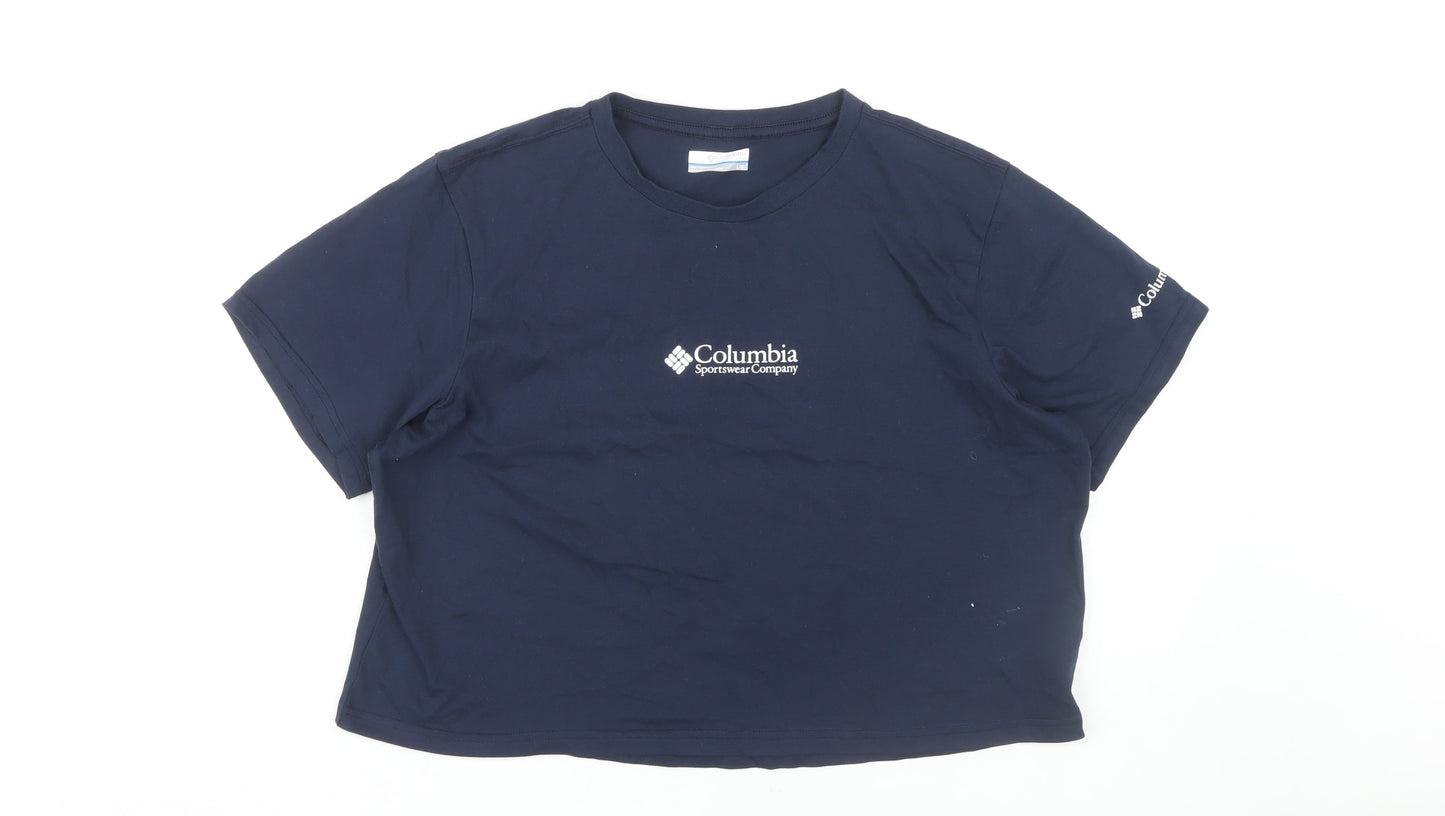 Columbia Women's Blue Basic T-Shirt, Size L