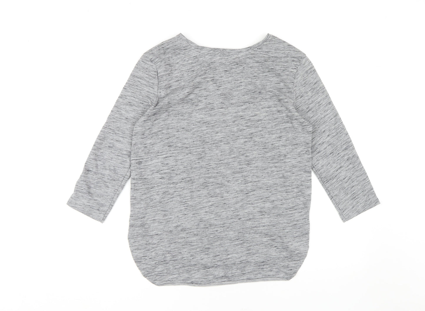 Womens UK Size 12 Stradivarius Grey Basic T-Shirt