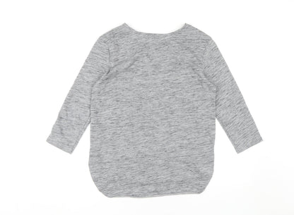 Womens UK Size 12 Stradivarius Grey Basic T-Shirt