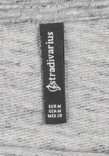 Womens UK Size 12 Stradivarius Grey Basic T-Shirt