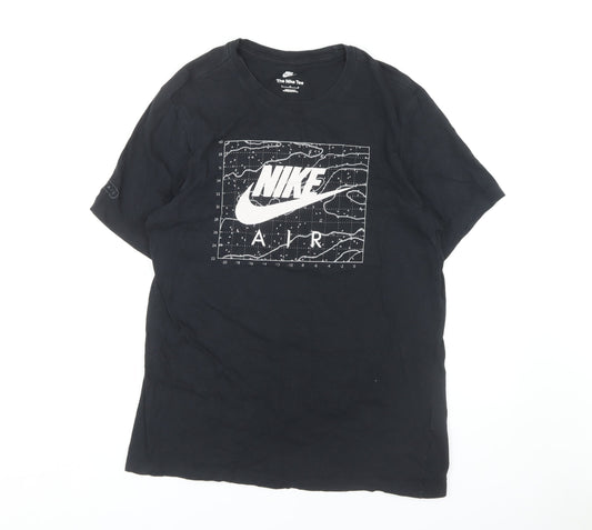 Nike Men's Black Logo Graphic T-Shirt Size L