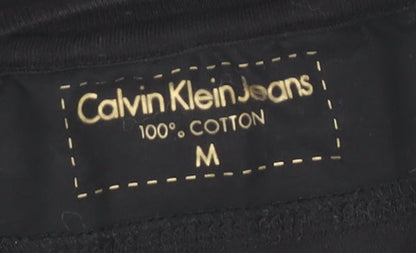 Unisex Adults UK Size M Calvin Klein Jeans Black Basic T-Shirt