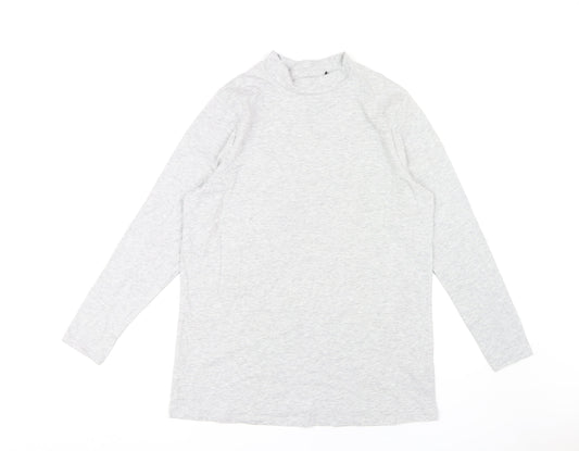 Capsule Women's Grey Mock Neck Jersey T-Shirt Size 18