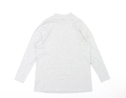 Capsule Women's Grey Mock Neck Jersey T-Shirt Size 18