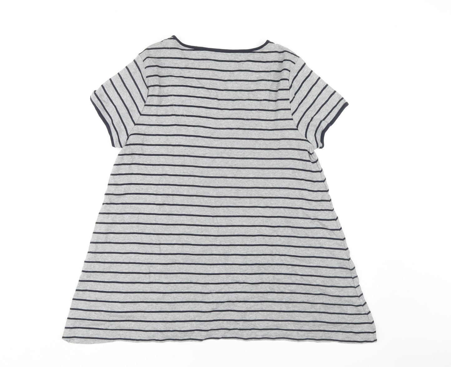 Womens UK Size 16 Maine Grey Basic T-Shirt