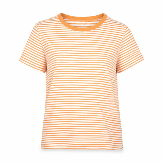 Fossil Women's Orange Striped Ringer T-Shirt S